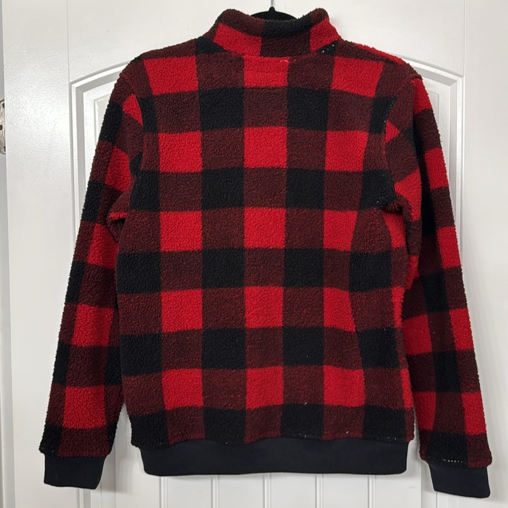 Abercrombie Kids Red and Black Sweater Buffalo Plaid - Picture 5 of 6